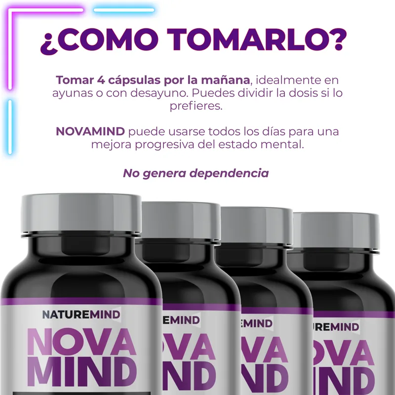 Cómo tomar NovaMind: 4 cápsulas por la mañana