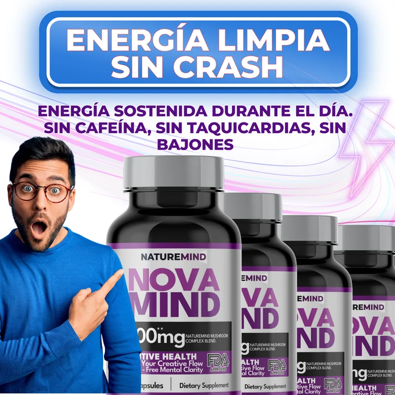 NovaMind: energía limpia sin crash, sin cafeína